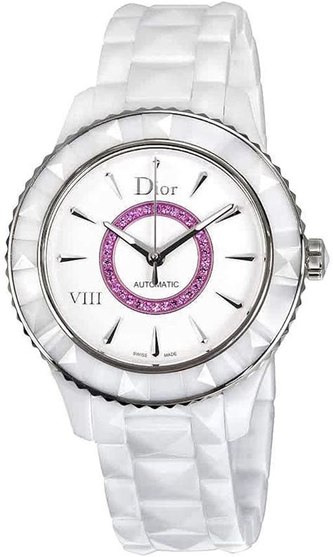 dior ladies white ceramic watch 22mm|vintage christian dior watches.